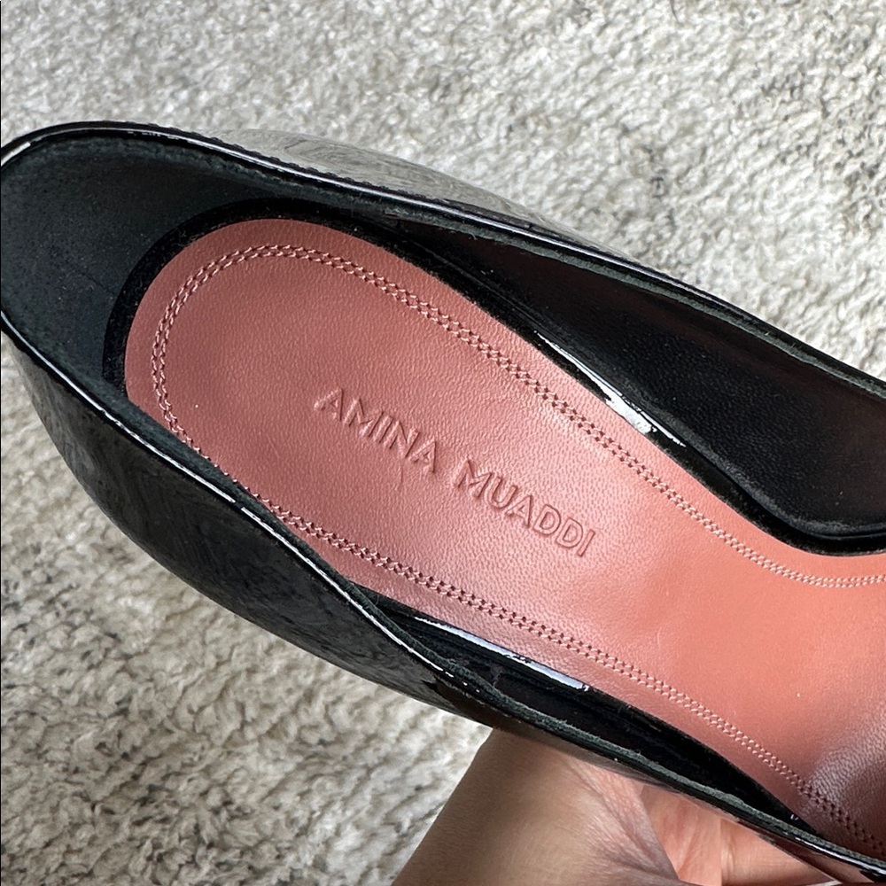 AMINA MUADDI Begum Patent Leather Pumps - Picture 3 of 10